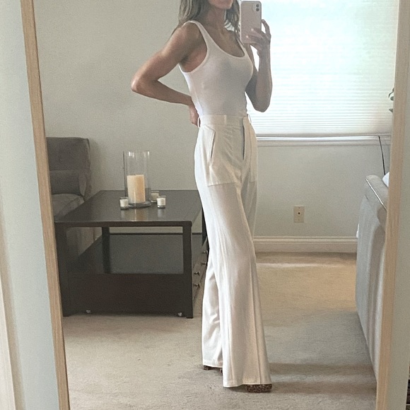 BCBGMaxAzria Pants - BCBG Jaclyn Off-White Trouser Pant